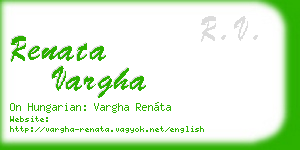 renata vargha business card