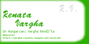 renata vargha business card
